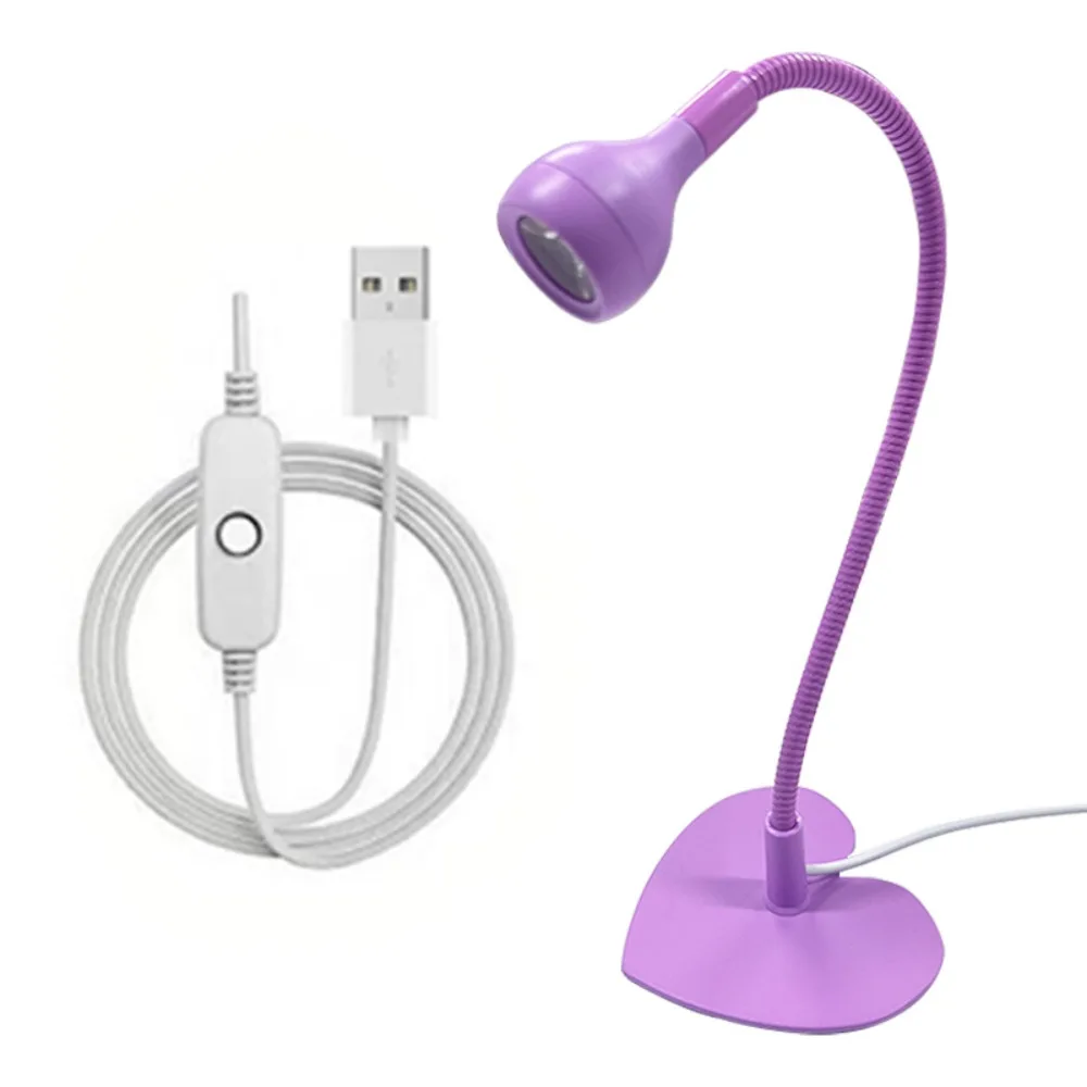 360 Degree Adjustable UV LED Nail Lamp Quick Drying Love Base Desktop Nail Light Flexible Gooseneck Design