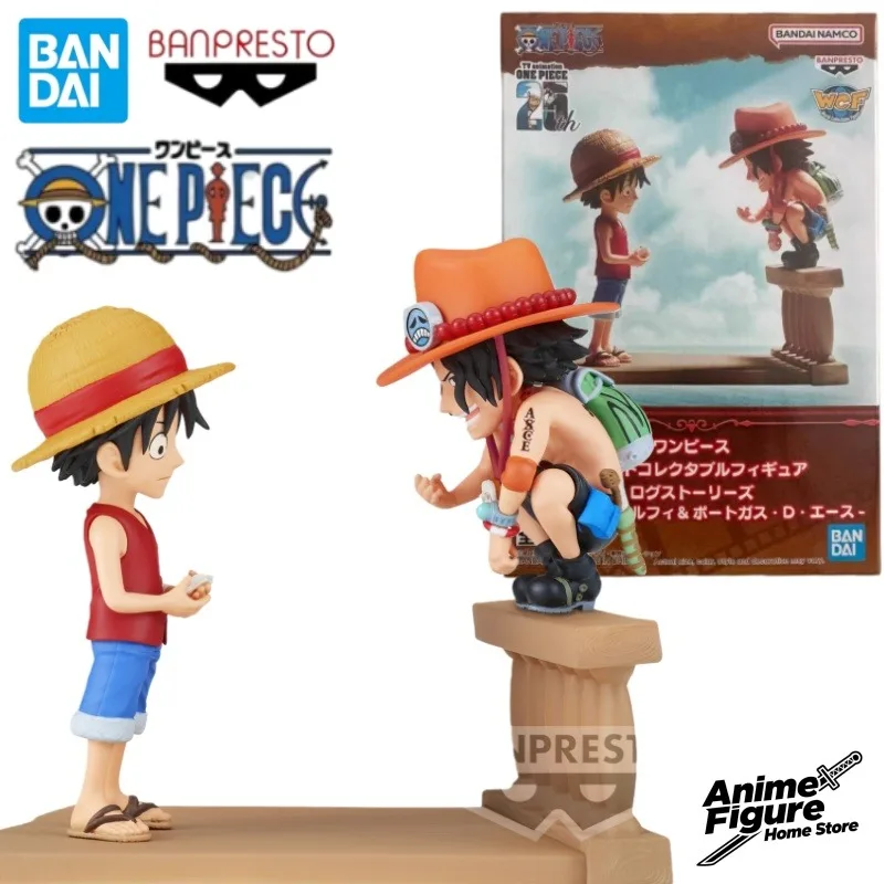 100%Original in Stock Bandai WCF One Piece Monkey D. Luffy Portgas D. Ace Anime Character Toy Model Ornaments Collection Gifts