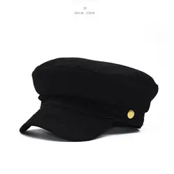 COKK Cappelli di Inverno Per Le Donne di Inverno Berretto di Lana Del Cappello Femminile Pulsante Berretto Da Baseball Cappello del Sole della Visiera Gorras Casquette Nero Autunno boina Osso