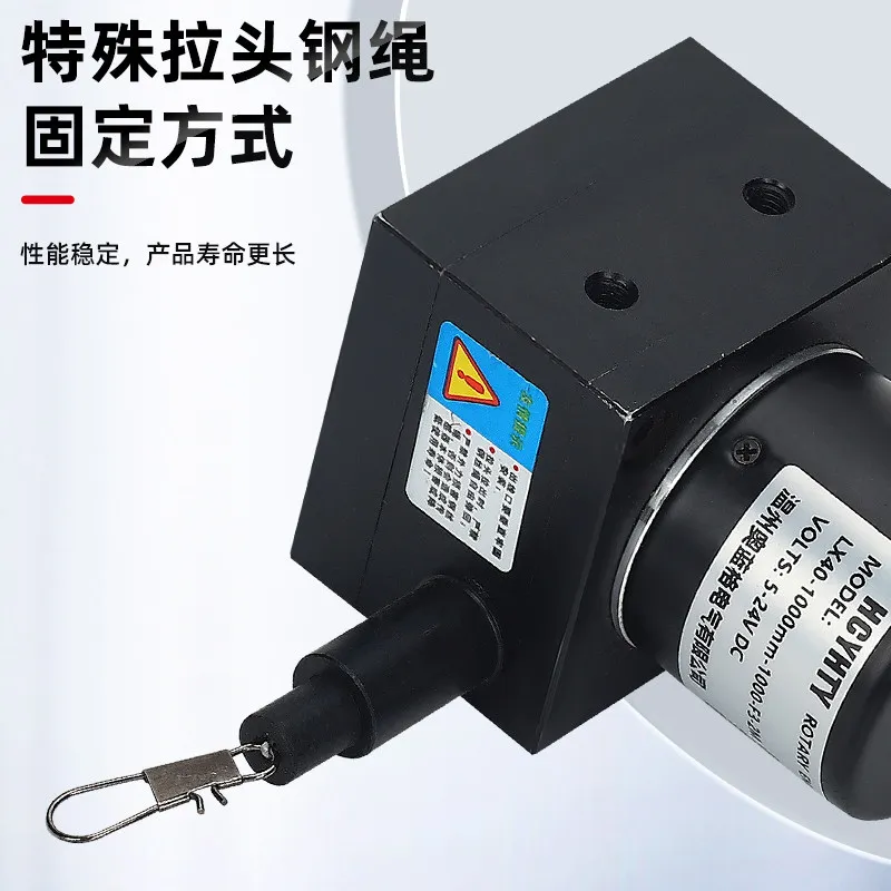 OMRON Style Draw Wire Encoder Displacement Sensor High Precision Rope Potentiometer For Cylinder Gate