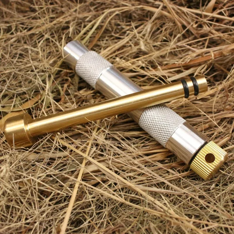 Outdoor Camping Piston Fire Starter Air Compression Fire Tube Portable Fire Tool Survival EDC Tool Kit