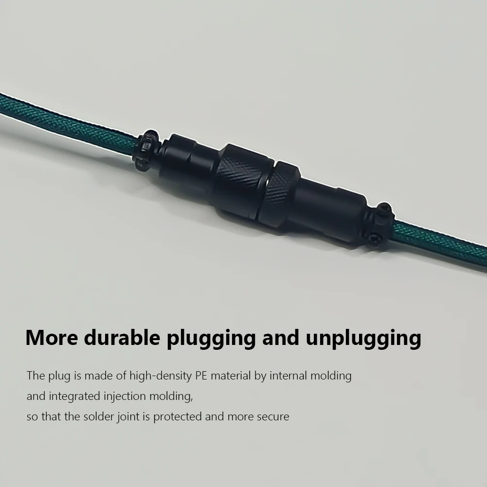 

1.8m Aviation Connector 2 in 1 Type-C To USB Spiral Paracord Desktop Computer Aviation Connector Mechanical Keyboard Accessories