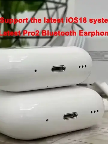 2025 NEW IOS18 ANC Pro 2 Wireless Bluetooth Earbuds Active Noise Cancellation Gaming Handfree Headset Earphone USB-C Type Cable