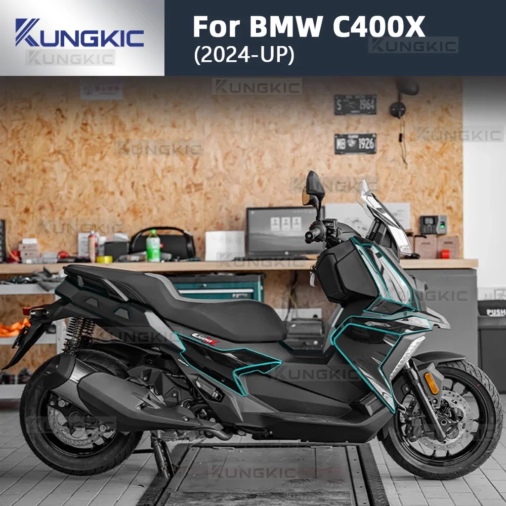 

For BMW C400X PPF Protective Film Motorcycle Anti-scratch Invisible Car Cover for BMW C400X 2024-UP TPU Transparent Film