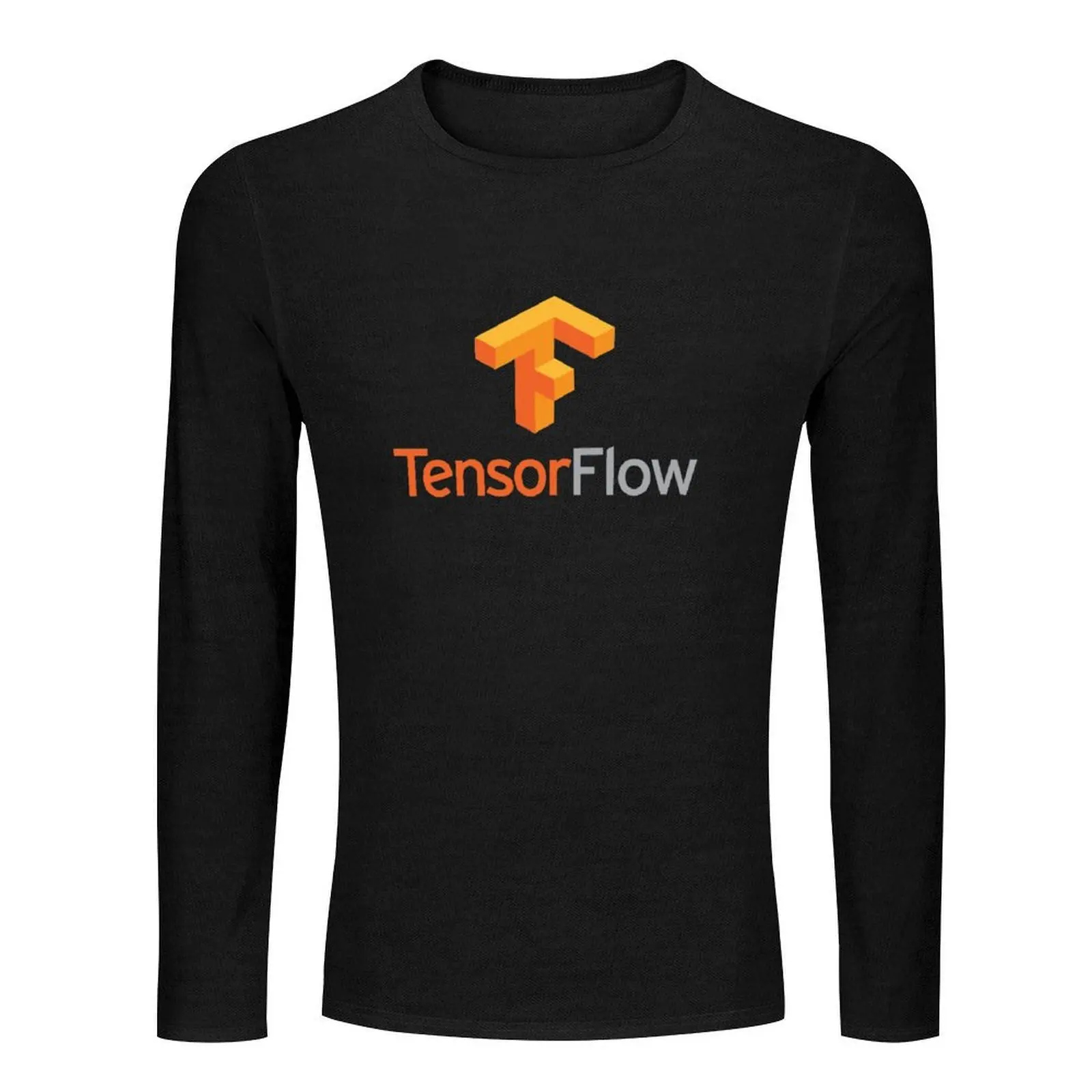 Tensorflow طويل تي شيرت التجفيف السريع تي شيرت تي شيرت رجل الكورية موضة تي شيرت عادي رجالي الجرافيك تي شيرت