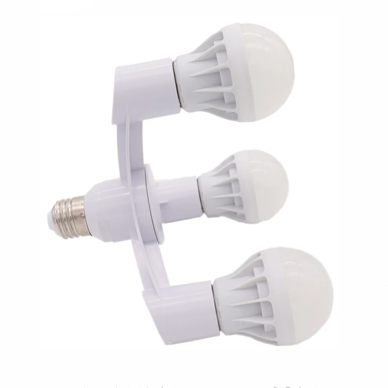 E27 to E27 LED Bulb Lamp Holder 3 in 1 E27 Base Socket Splitter LED Lamp Socket Light Bulb Adapter Holder