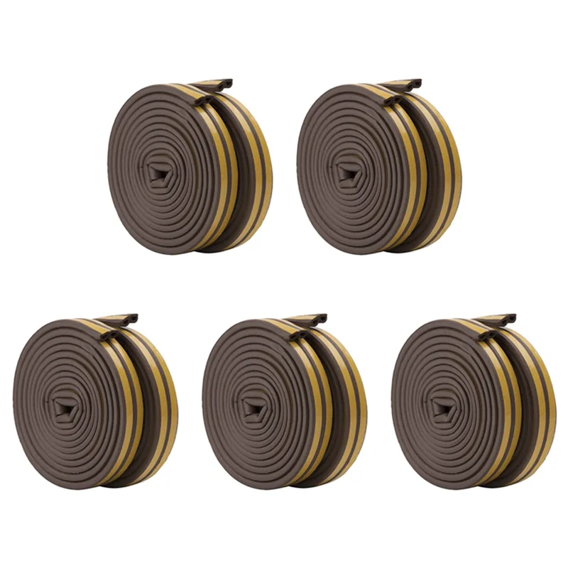 YSUN-10 Roll EVA Seal Weather Strip Foam Tape D Type 10M Doors Windows Draught Excluder Anti-Collision Seal Strips