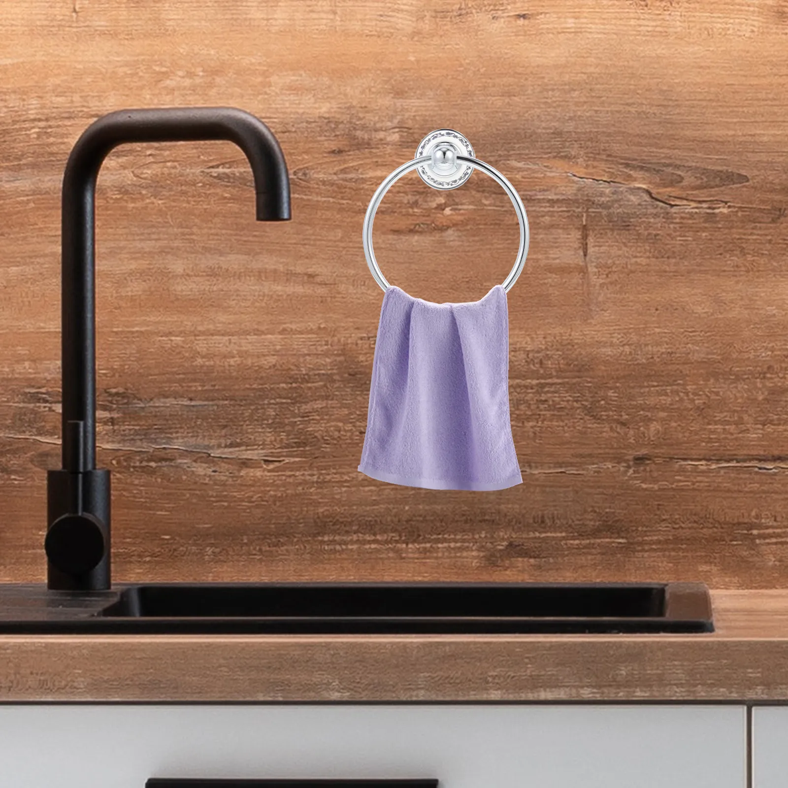 

Premium Stainless Steel Towel Ring Sturdy Easy Install Towel Hanger for Bathroom Kitchen Balcony Guest Room Home Supplies