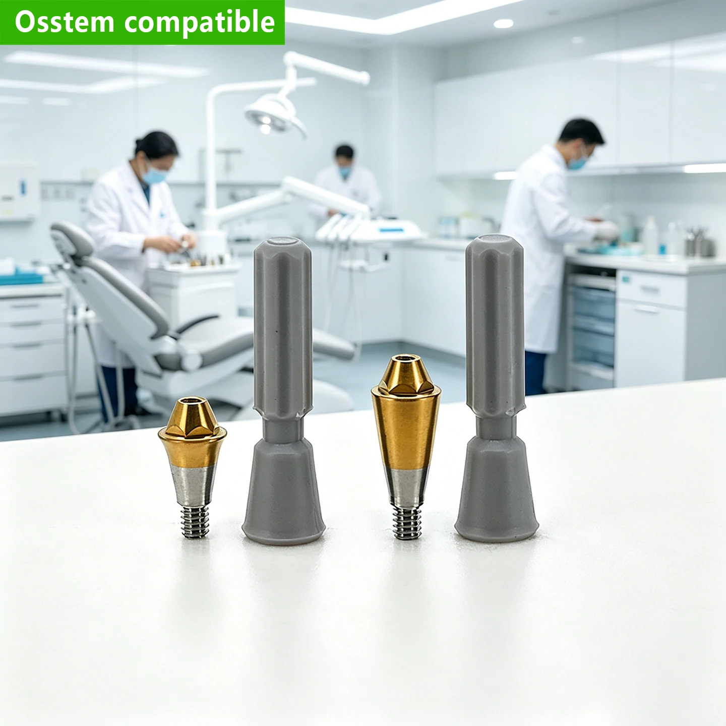 Osstem Compatible Multi Unit Abutment MUA Straight CAD/CAM Titanium Screw Retained Dental Implant Accessories OEM Factory Price