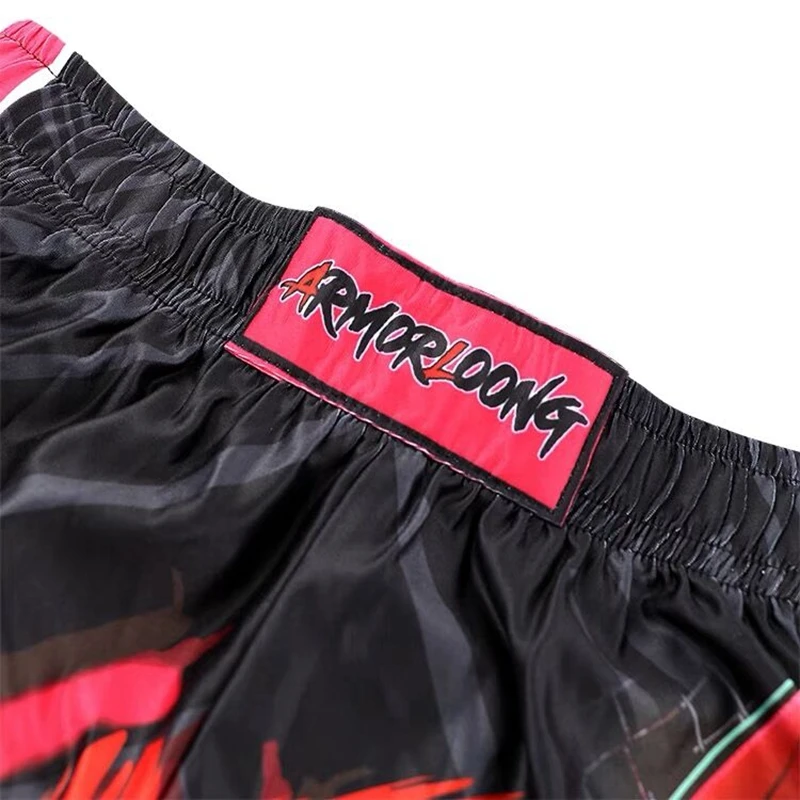 Muay Thai Shorts Fight Kickboxing Pants Printing MMA Shorts Men Women Kids Breathable Combat Grappling Boxing Training Trunks