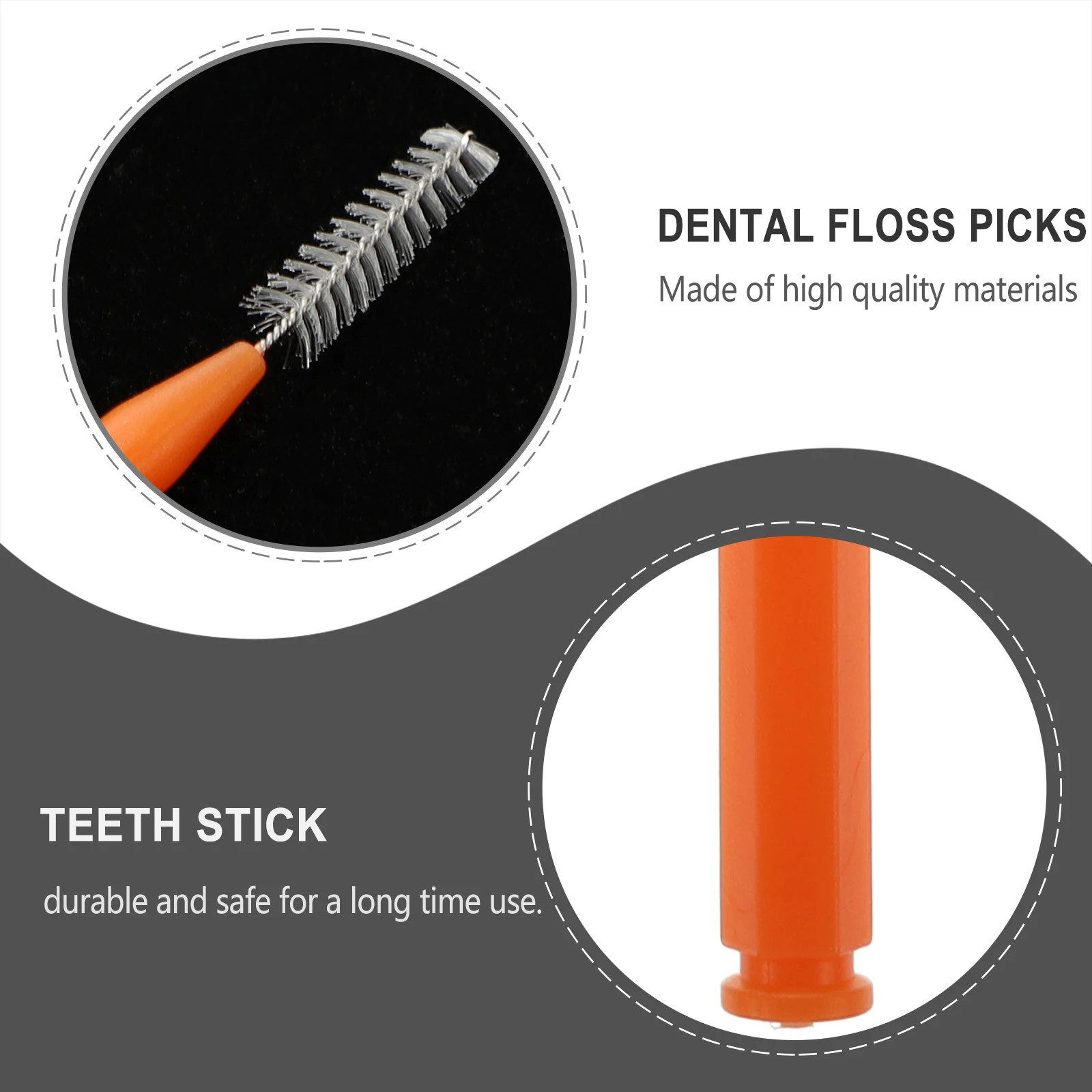 

60 Pcs Shaped 1 2mm Interdental Brushes for Teeth Gaps Home Travel Office Use Practical Teeth Cleaners Practical Care