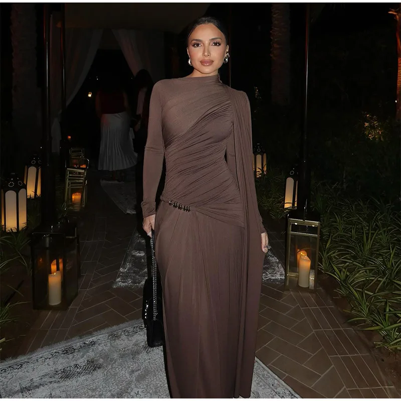 Vestidos Largos de Invierno para Mujer Mingmingxi, Elegantes Vestidos Largos con Mangas Largas para Cumpleaños, Vestidos Largos de Fiesta en Liquidación, Envío Gratis