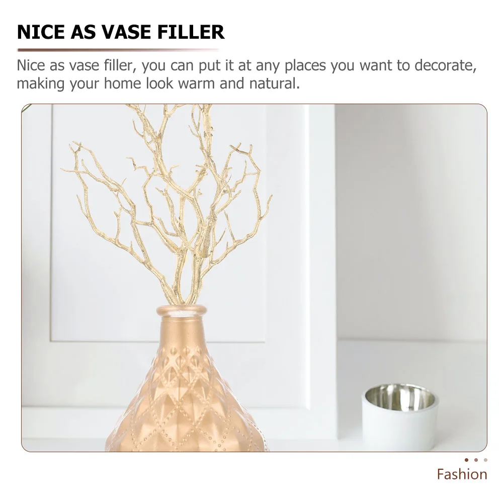 

2pcs Decorative Plastic Tree Branches Home Decor Fake Plants Simulated Branches Vase Filler Artificial Branch Ornament For