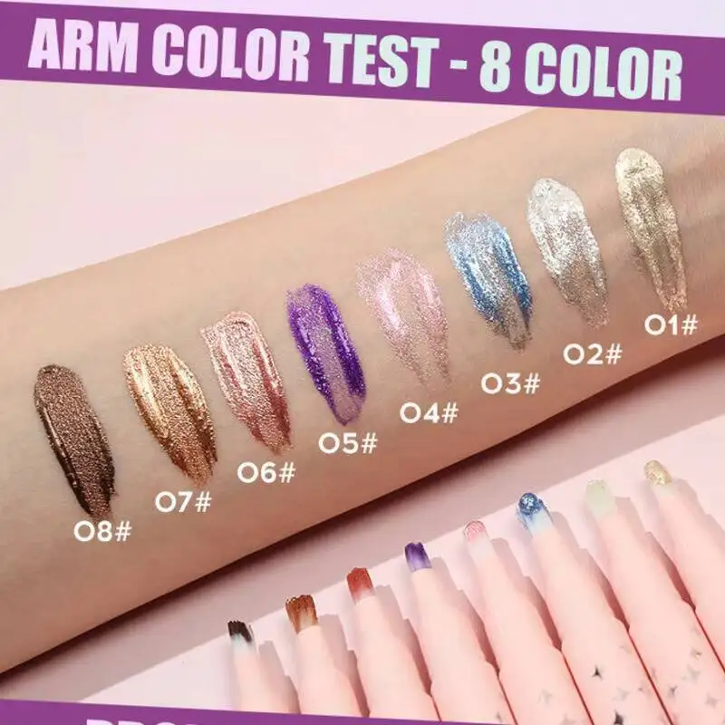 MLSMILE ブリッスル グリッター リキッド アイシャドウ ブラシ クリーム シマー ハイライター メイクアップ ジェル フェイス ボディ ブライトン ナチュラル コントゥア