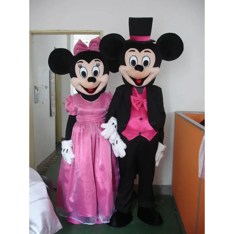 Cosplay Trouwjurk Muis Jongen Mickey en Mouse Meisje Minnie Kostuum Mascotte Reclame Party Animal Carnaval Party Props
