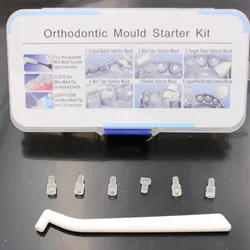 Kit de démarrage de moule orthodontique dentaire, mini moule de poire, accessoires d'injection, boîte de 6 pièces