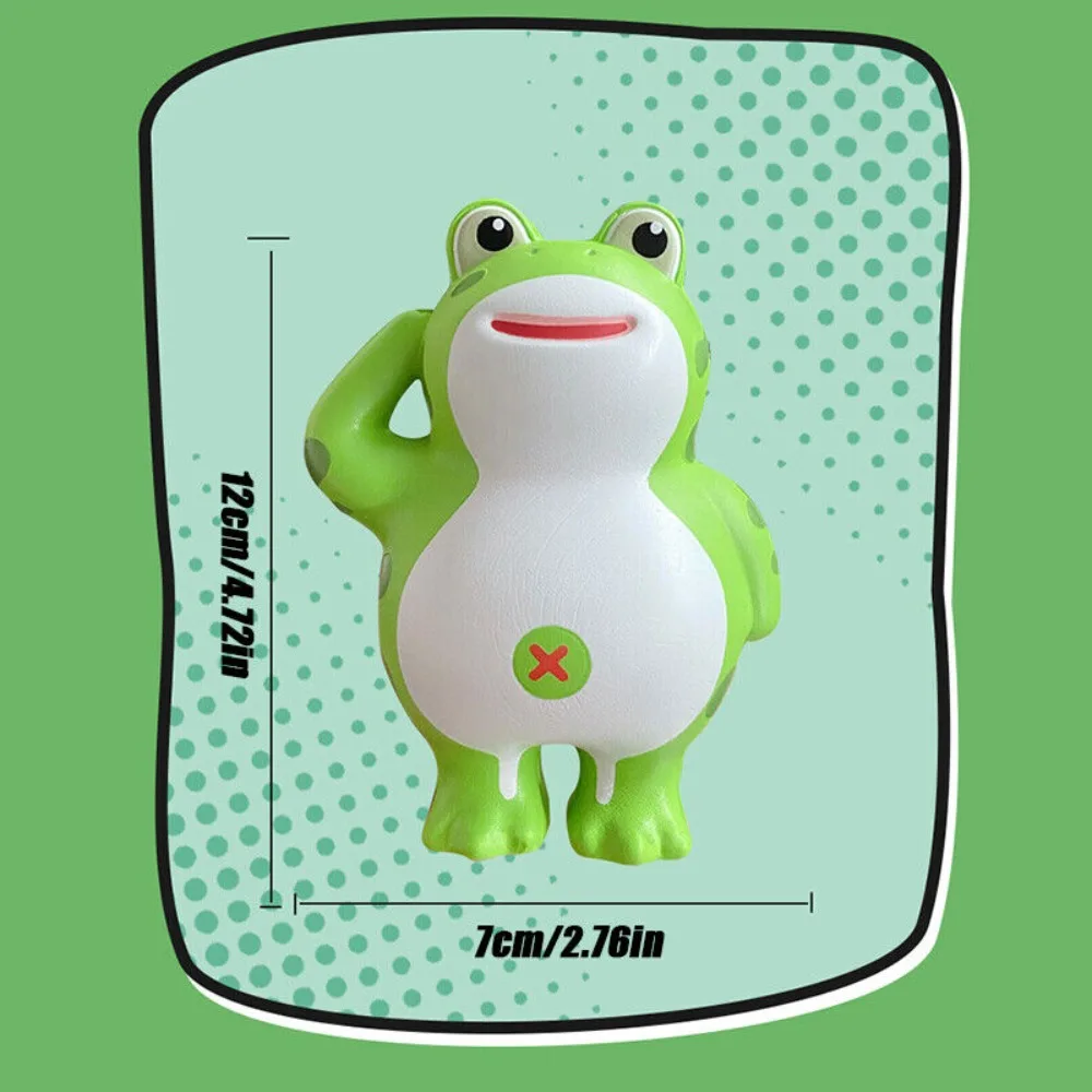 Frog Shaped Pinching Music Creative Release Emotion Slow Rebound Stress Relief Toy Green Cartoon Squeeze Toy