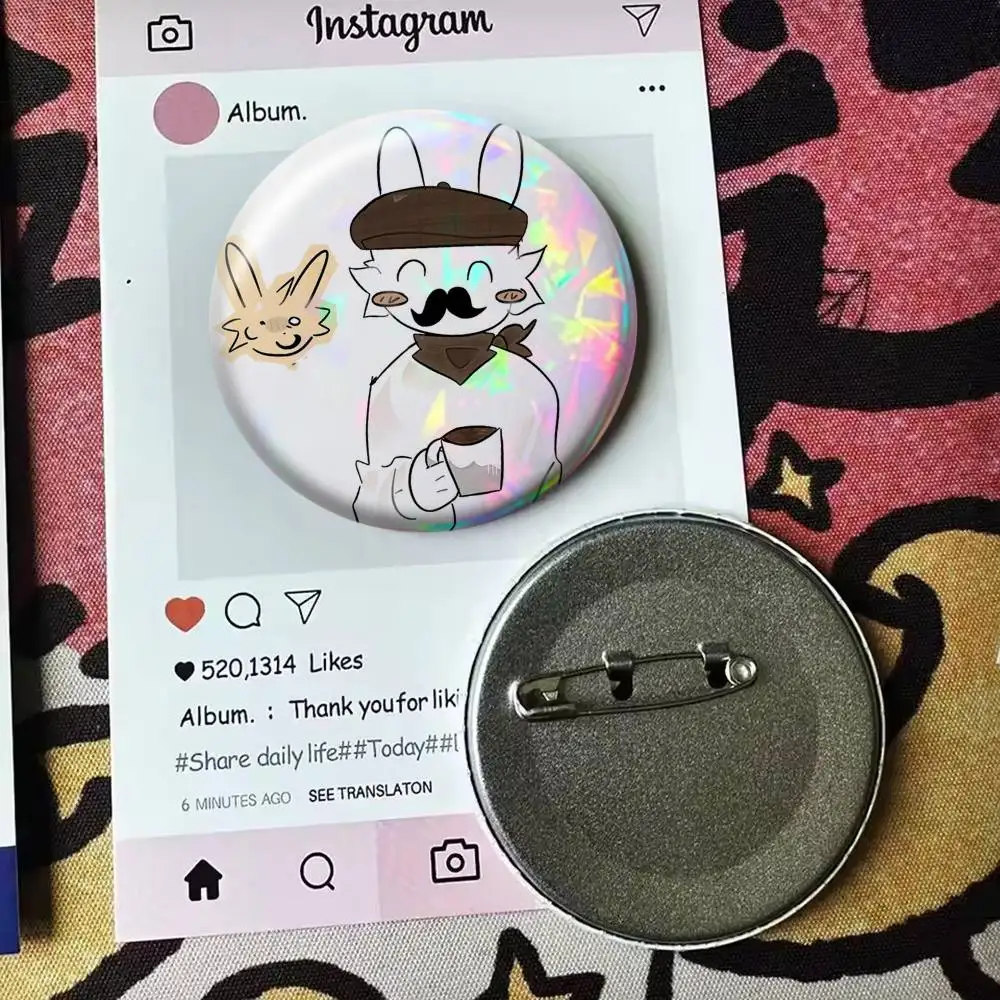 Game Animal Hospital Barney   Laser Badge Applicable For Backpack Clothes Hats Decor Creative Accessories