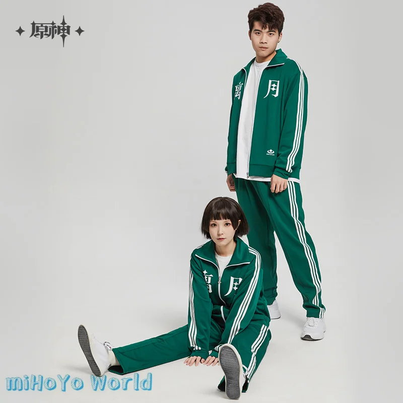 MiHoYo Official Genshin Impact Costumes Liyue Themed Activewear Doujin Anime Adult Tops Pants Outdoors Unisex Sportswear Suit