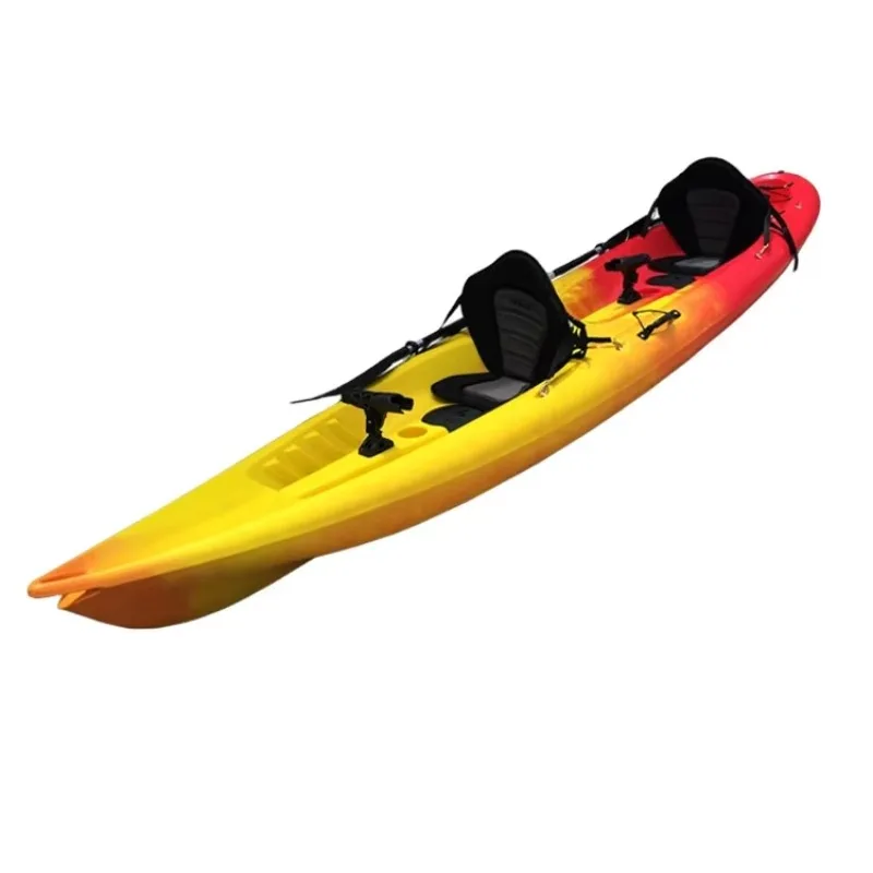 

12.5ft (3.8m) 2+1 Family Fishing Kayak, Tandem Double-Seat Lightweight Eco-Friendly Boat