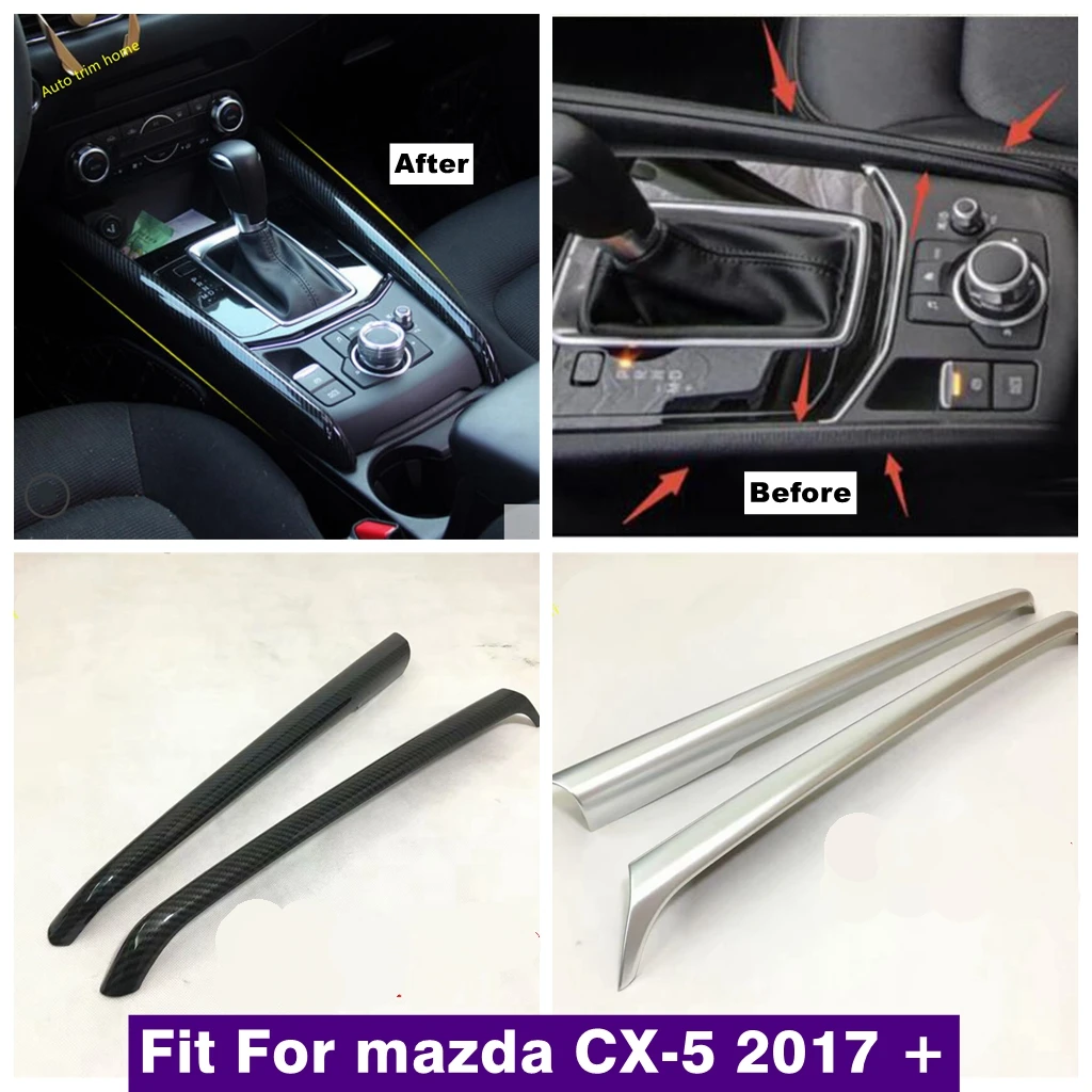 

Center Control Console Stalls Gear Shift Box Decoration Strips Cover Trim For Mazda CX-5 CX5 2018 - 2023 Accessories