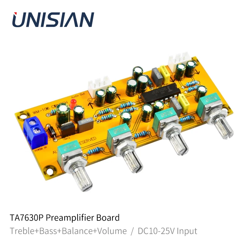 

UNISINA TA7630P Плата аудио предусилителя Плата управления звуковым тоном с высокими частотами и балансом басов для усилителя