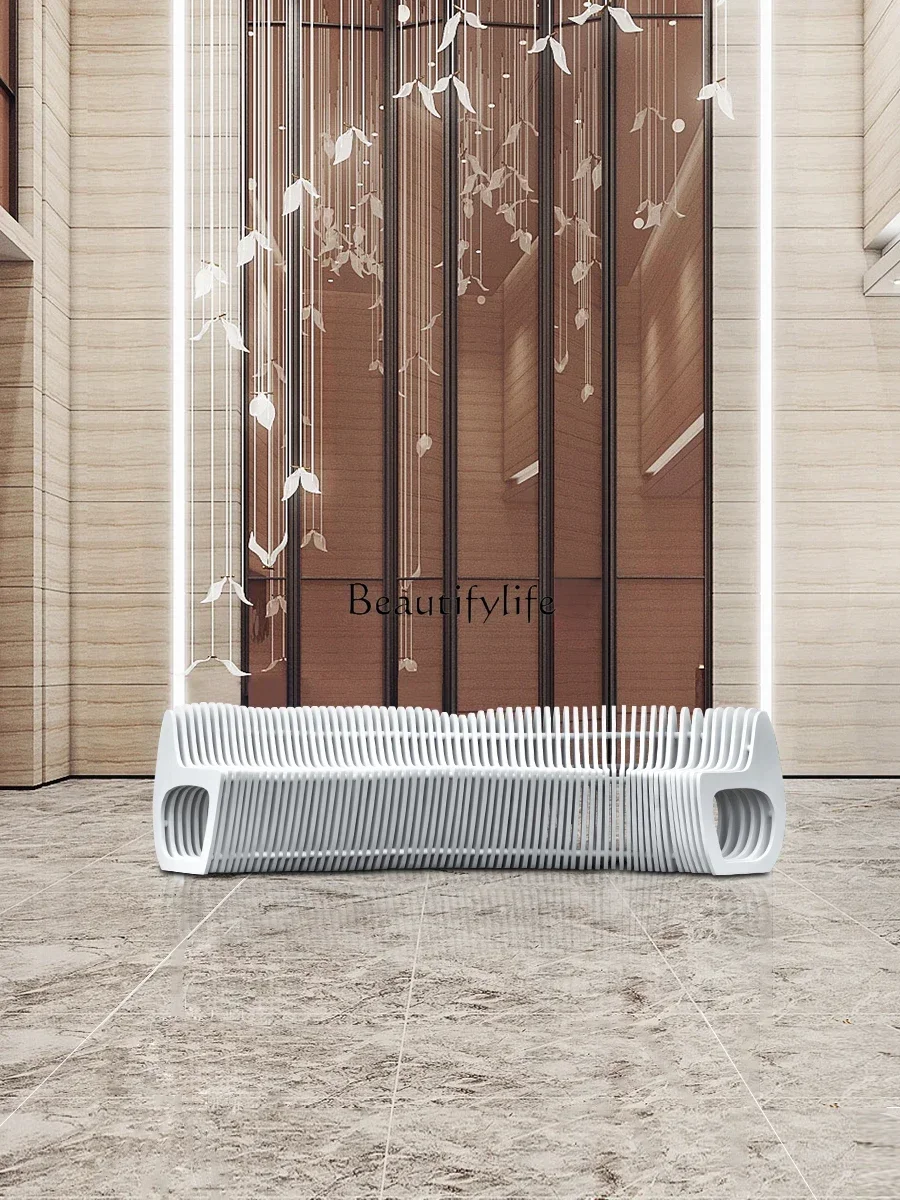 2Выставочный зал, художественная установка, креативный стул для ломтиков, торговый центр, зона отдыха в общественных условиях, скамейка из цельного дерева