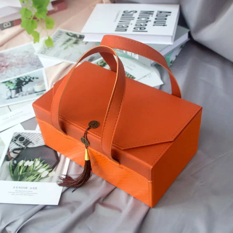 Luxury PU Leather Gift Box for Cosmetics and Tea, Perfect for Wedding Favors and Baby Showers Gift Box Packaging