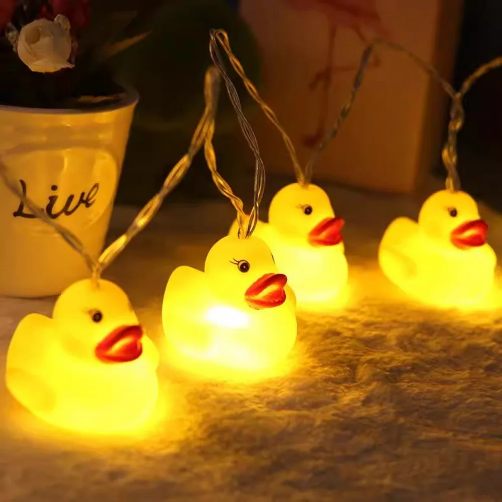 LED String Lights for Party Decoration, Enamel Animal, Yellow Duck, New