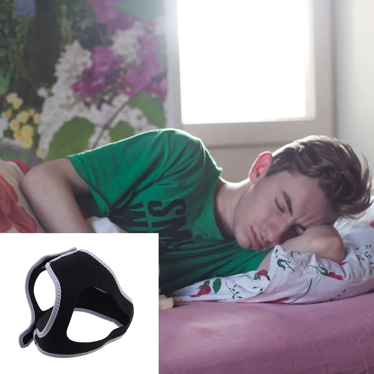 1Pcs Fully Adjustable Chin Strap Made of Stretchable Itch-Free Neoprene for Quiet Nights Jaw Support Snore Solution