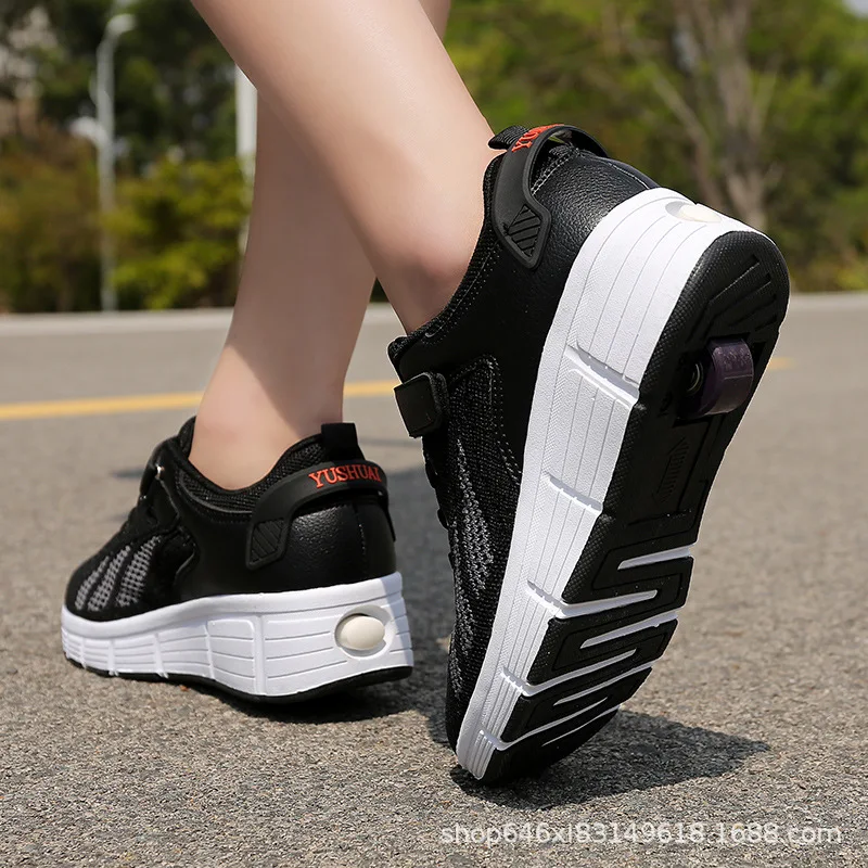 Kids single wheel roller shoes Students Walking shoes male and female Children multi-purpose roller shoes