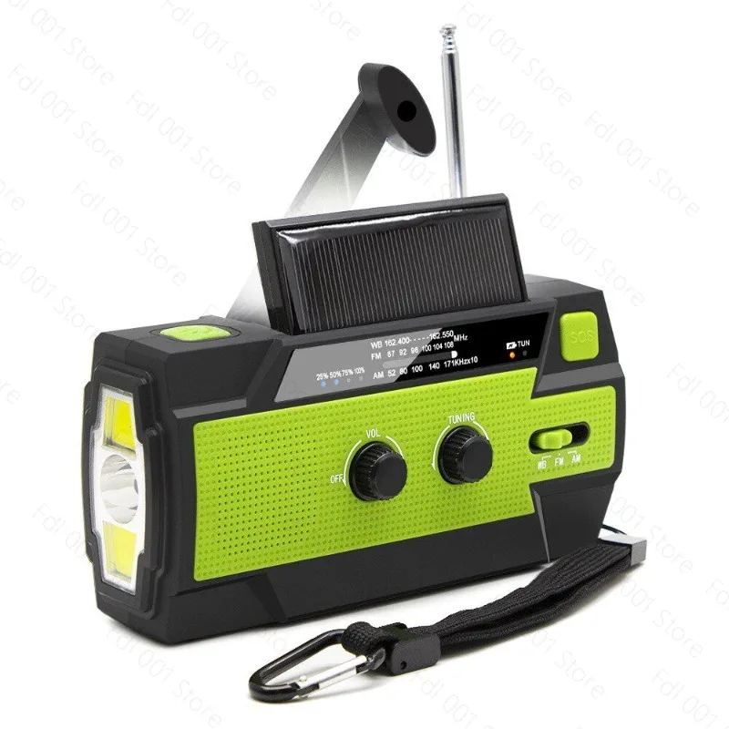 

Emergency Multi-Function Radio with Flashlight, Hand-Crank Generator, Solar Radio for Disaster Preparedness and Emergency Use