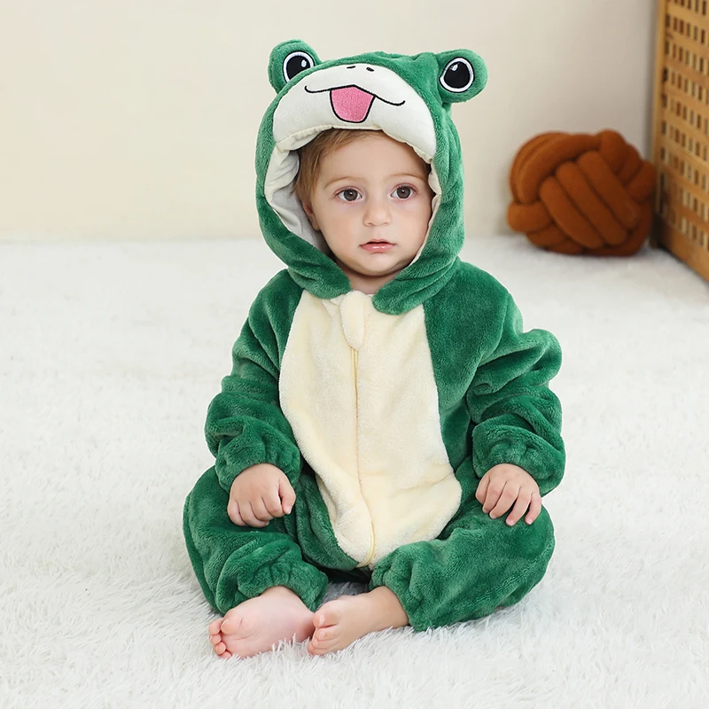 MICHLEY Halloween Dinosaur Baby Winter Costume Rompers Clothes Cute Cartoon Jumpsuit Bodysuit Overall Unicorn For Girls Boys