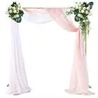 Metal Wreath Arch Flower Rack Backdrop Stand For Wedding Party Yellow 9.8*9.ft