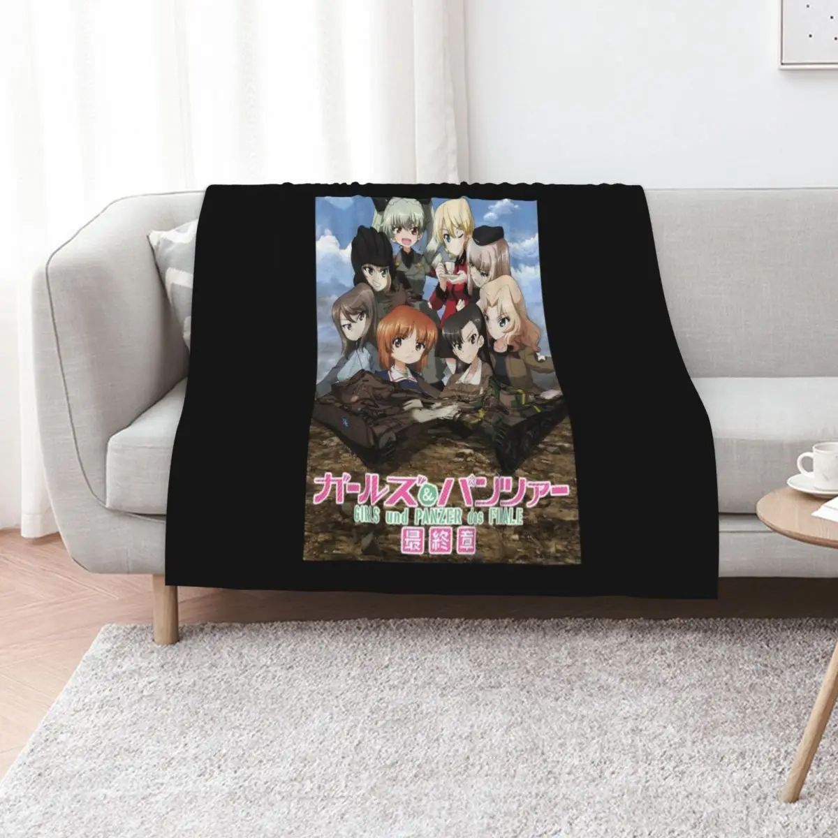 Women Men Girls Und Panzer The Finale Retro Vintage Throw Blanket Plush Soft Plaid Soft Plush Plaid Stuffeds Blankets