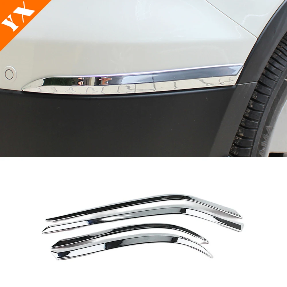 

For Suzuki SX4 S-cross Crossover 2014-2021 ABS Chrome Car Front Rear Bumper Body Eyelid Strips Protector Sticker Cover Trim