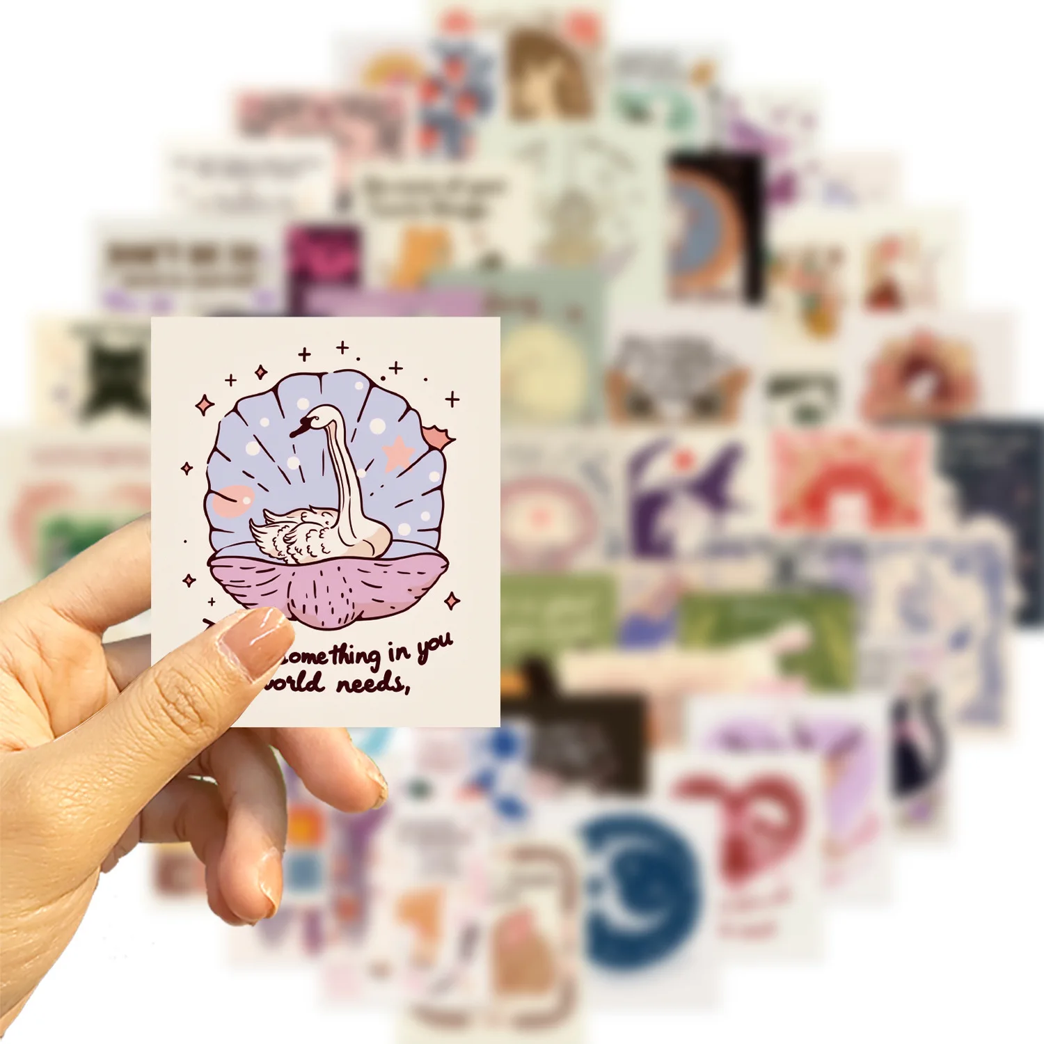 50 sztuk naklejek z motywami kreskówkowymi, dziwne i inspirujące graffiti, do dekoracji gitary, notatnika, bagażu, naklejki, zabawki dla dzieci.