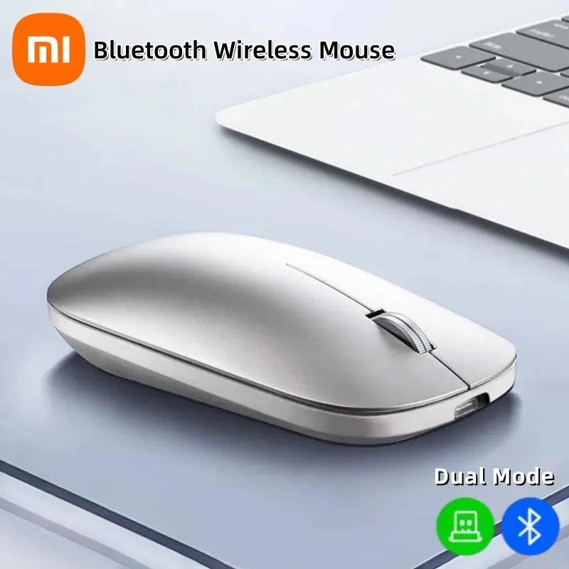 Xiaomi Bluetooth Wireless Mouse Dual Mode DPI Adjustable 2.4G Type-C Rechargeable Silent Ergonomic Morandi Portable Office Mouse