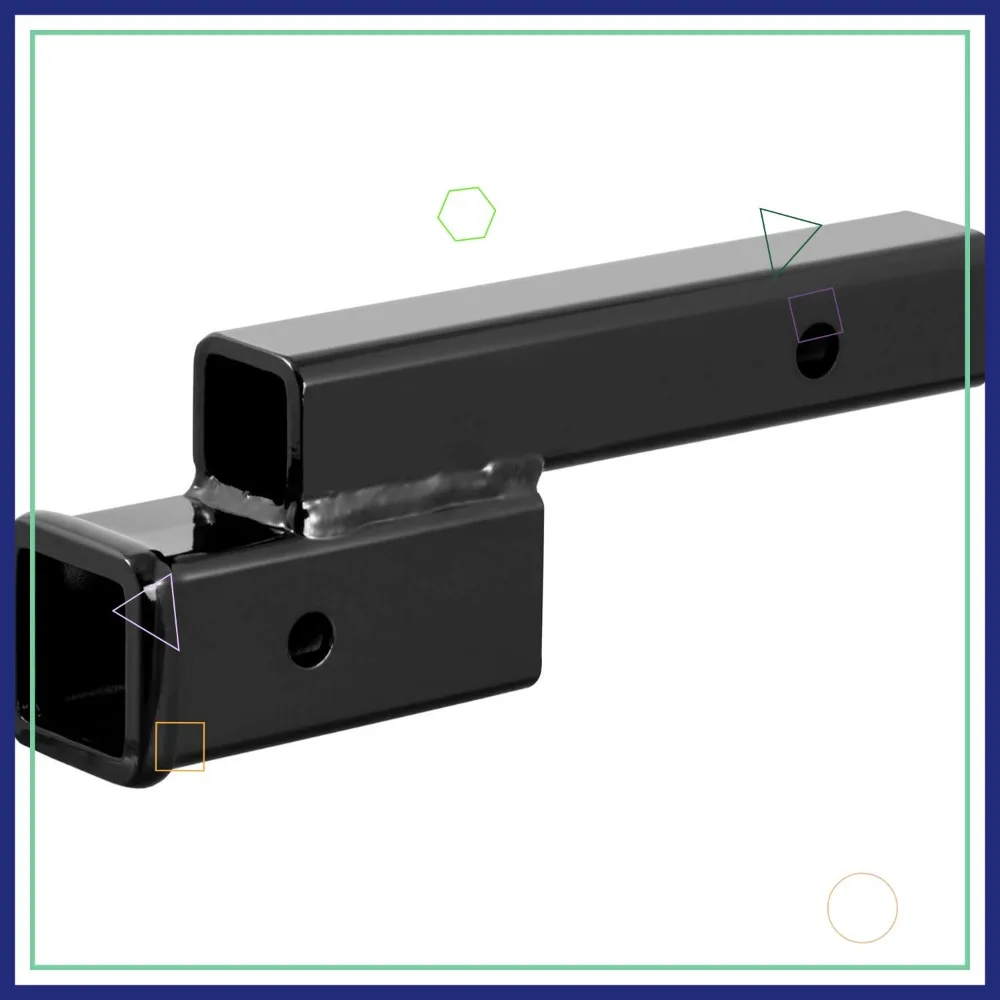 

2-Inch Trailer Hitch Adapter with 2-Inch Drop/Rise, 7,500 lbs Capacity, Gloss Black Finish