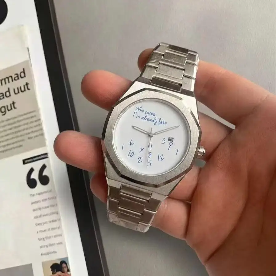 Minimalist Aesthetic Octagonal Watch, Creative And Humorous 