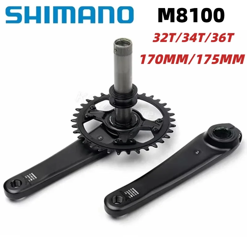 SHIMANO DEROE XT FC M8100 Crankset M8100 2x12-Speed 32 34 36T MTB HOLLOWTECH II Crankset 170MM 175MM 24 Speed