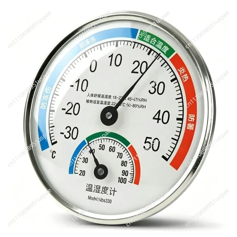 Indoor Room Thermometer Hygrometer, High Precision Wall Mounted Dry Bulb Temperature and Humidity Monitor