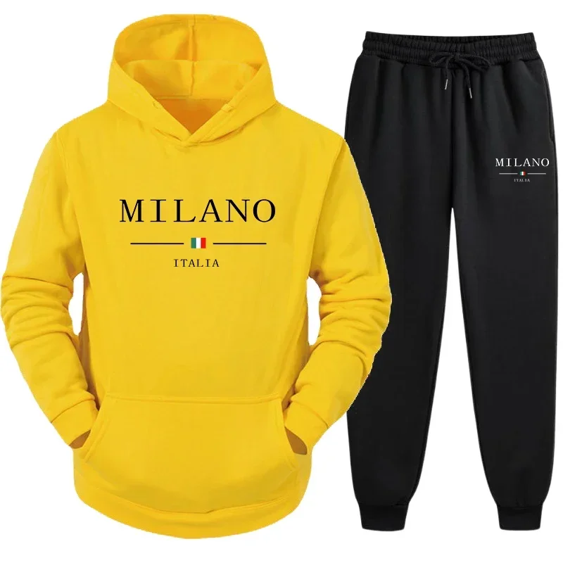 Men's Quality 2025 top and bottom 2 sets fashion and comfortable, leisure jogging outdoor sports set 2 sets, sweatpants, hoodie,
