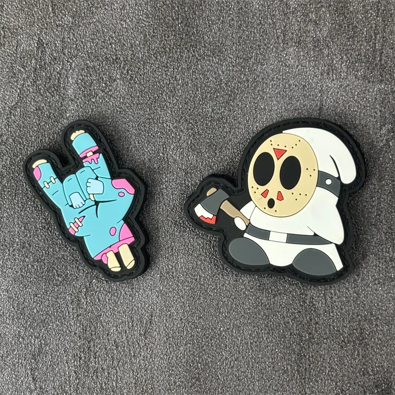 Parche táctico PVC 3D insignia moral con gancho para ropa y mochila - imagen 4