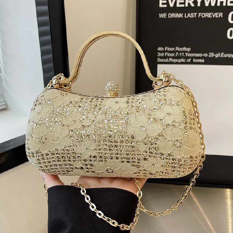 

New Fashion Chain Women's Bag Single Shoulder Crossbody Textured Acrylic Handbag