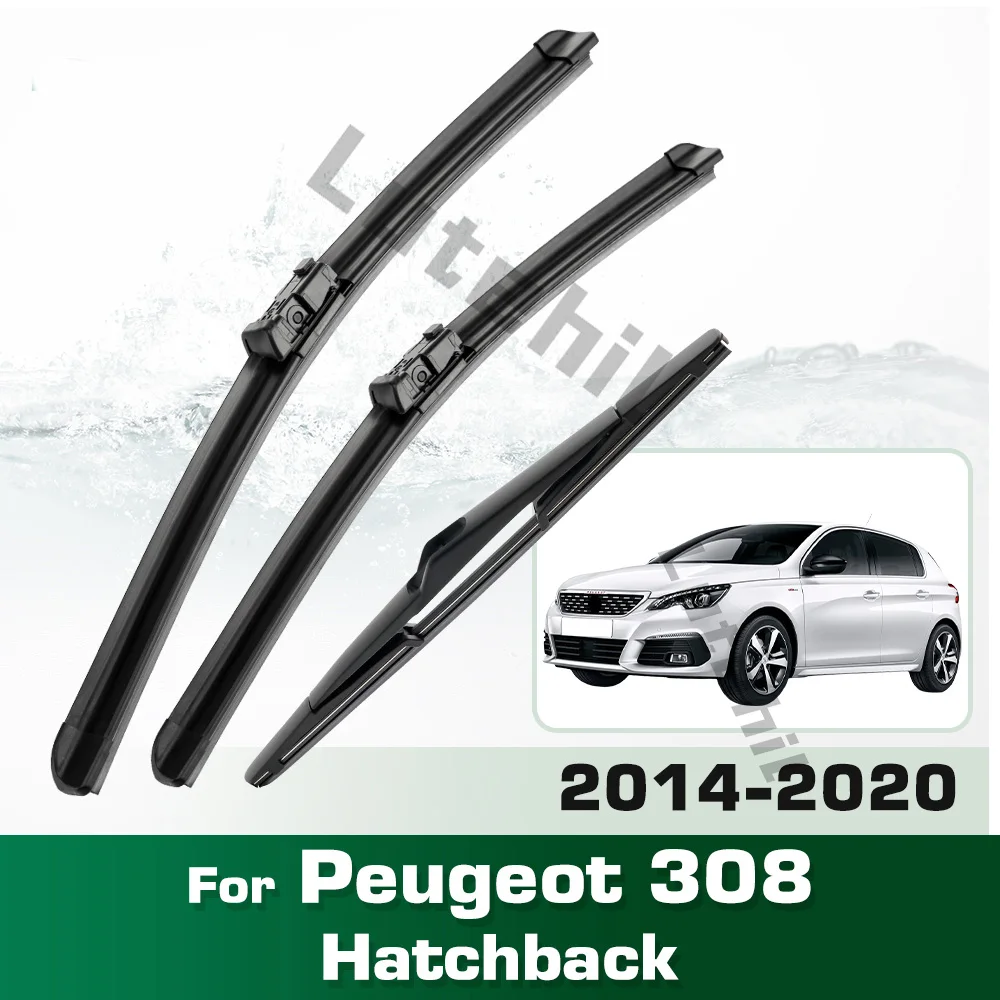 Für Peugeot 308 T9 Fließheck 2014 - 2020 Wischer LHD Vorne und Hinten Wischerblätter Set Windschutzscheibe Windschutzscheibe Fenster 24 "+ 18" + 9"