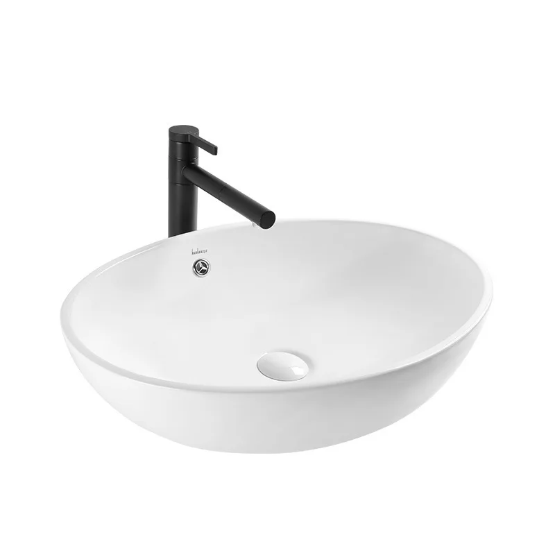

Bathroom ceramic table basin, hotel bathroom wash basin oval, washbasin creative art basin wash basin
