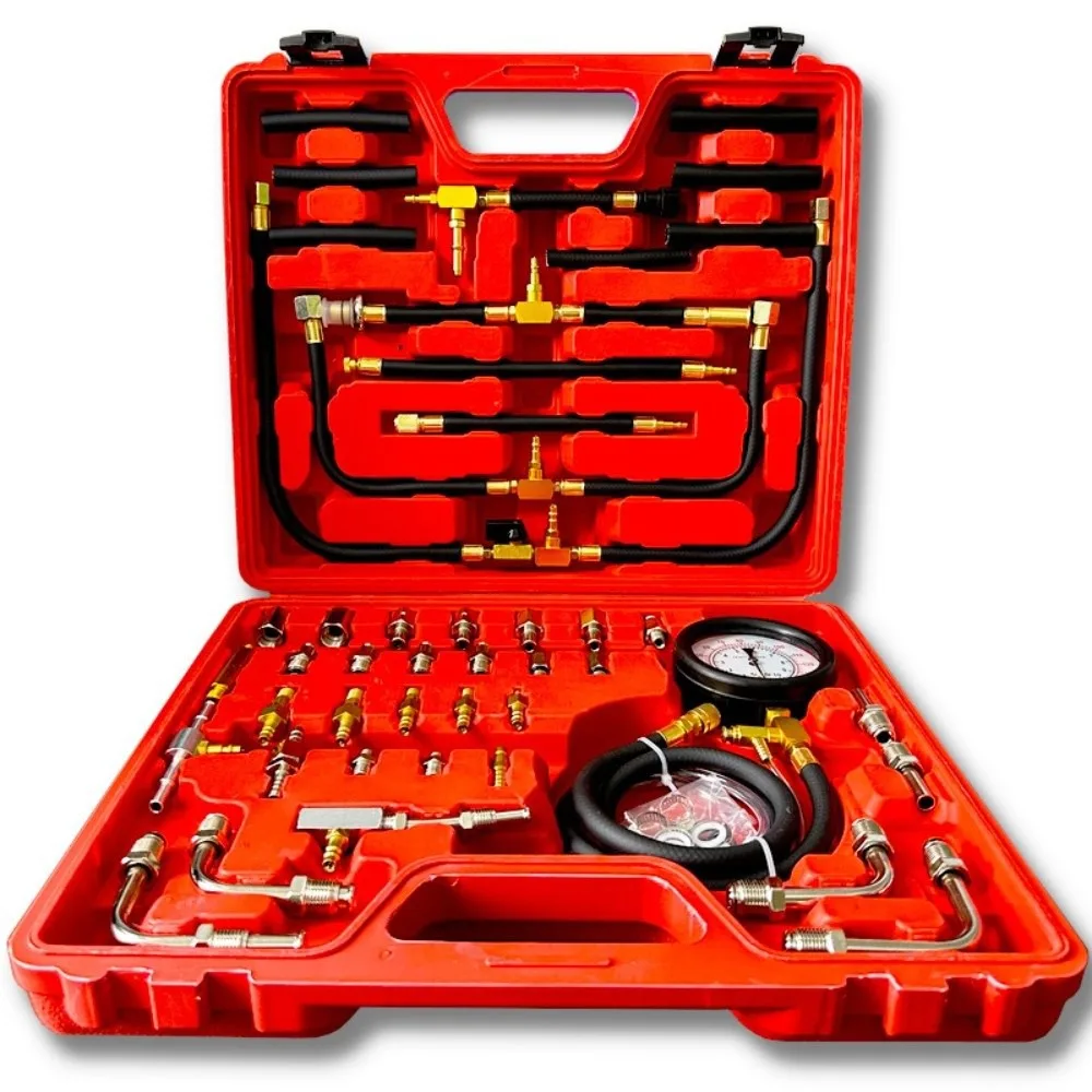 

0-140PSI Fuel Injection Gauge Professional Diagnostic Pressure Tester Kit Oil Pressure Tester Tool Set Engine oline Tester