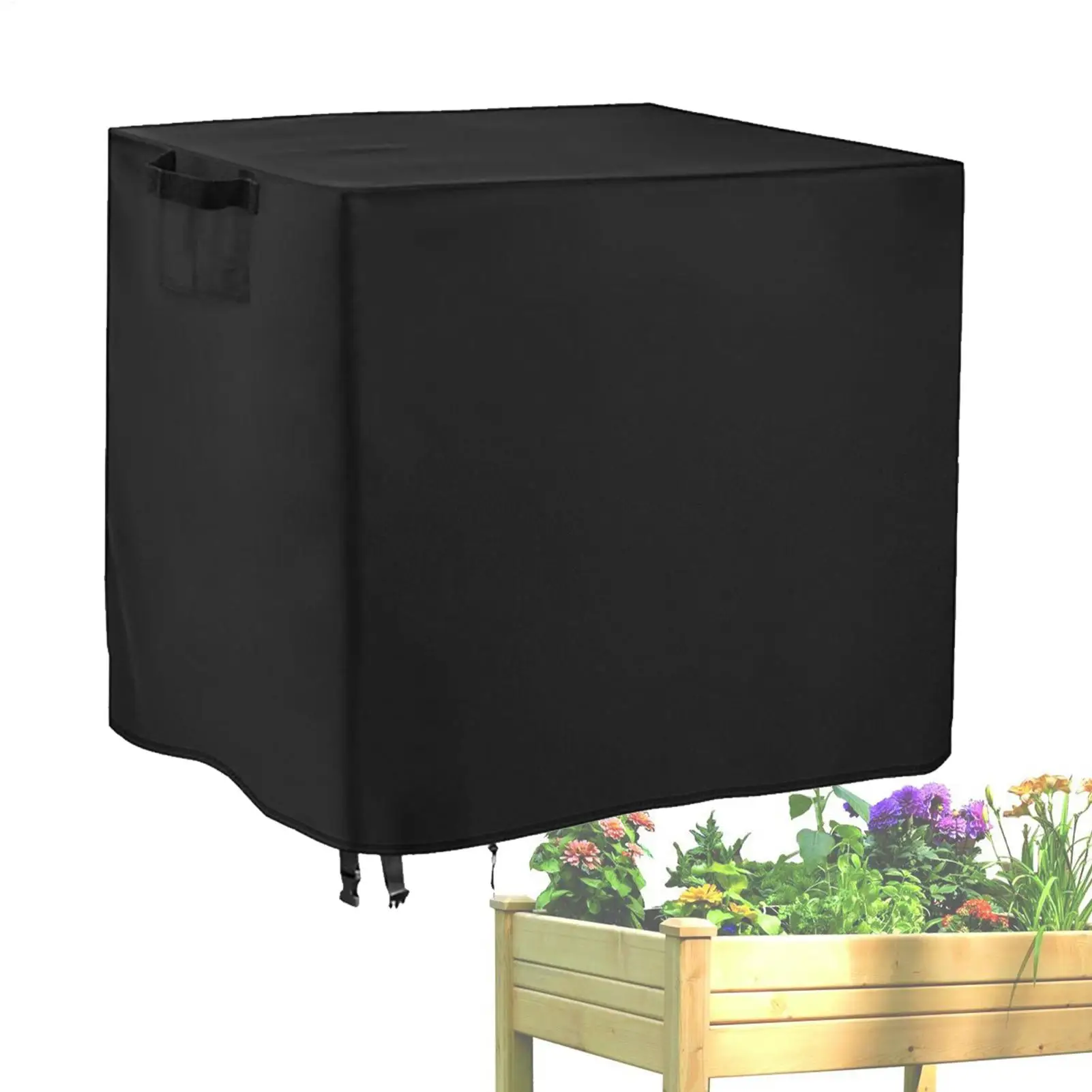 Garden Raised Flower Bed Cover Waterproof Raised Flower Pot Box Stand Cover Garden Bed Waterproof Cover Stacked Chair Dust Cover