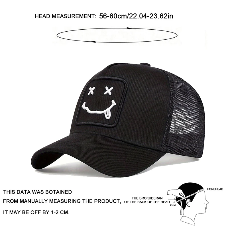 Unisex XX Tongue Sticking Embroidery Baseball Net Caps Spring Summer Outdoor Adjustable Casual Hats Sunscreen Hat